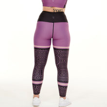 Load image into Gallery viewer, Signature On Purple Funky Leggings