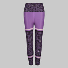 Load image into Gallery viewer, Signature On Purple Funky Leggings