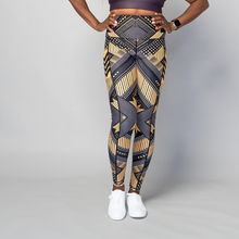 Load image into Gallery viewer, Soko Ankara Yellow Vibrant Leggings