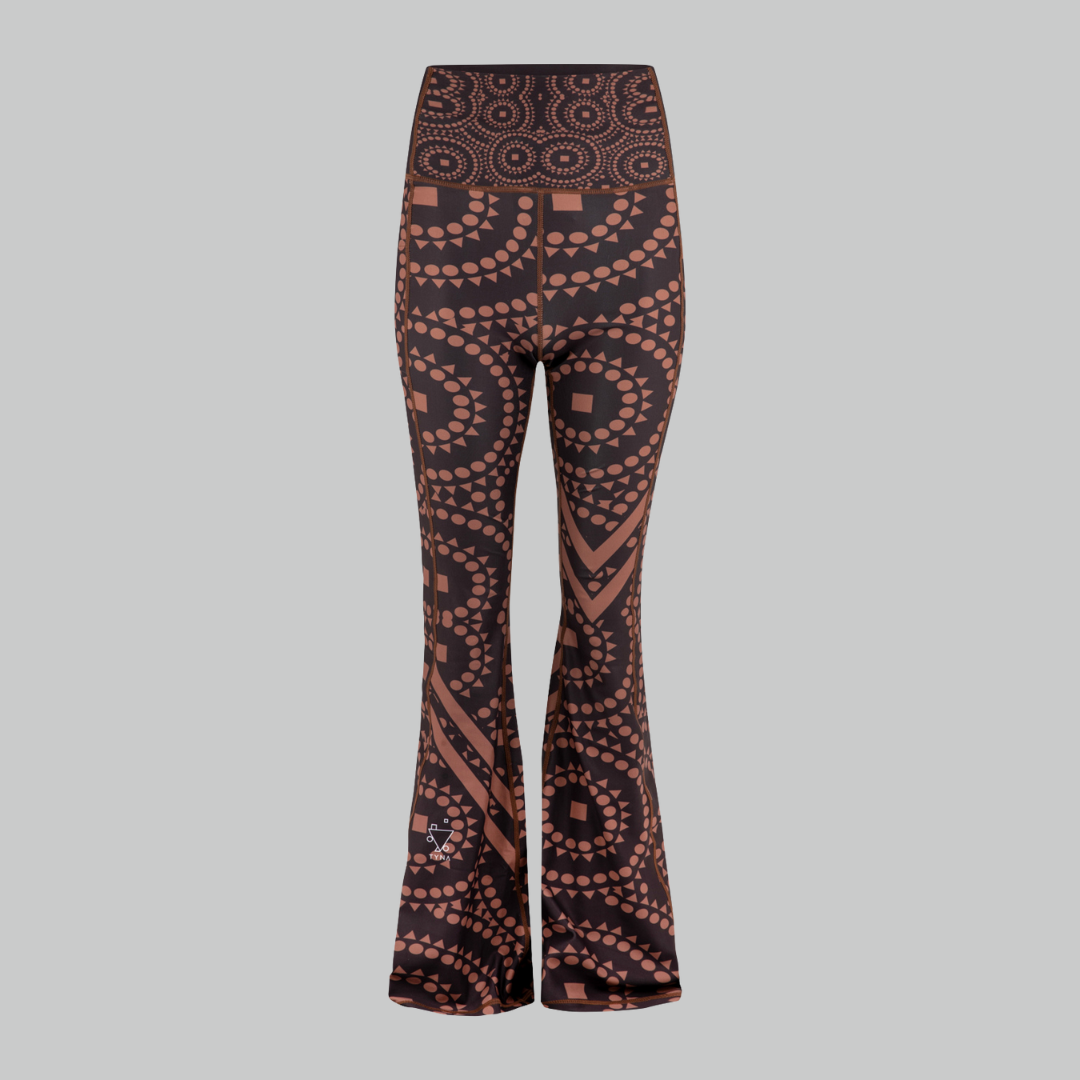 Signature Brown Flared Leggings