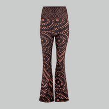 Load image into Gallery viewer, Signature Brown Flared Leggings