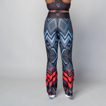 Load image into Gallery viewer, Soko Ankara Red flared leggings with bold African print design