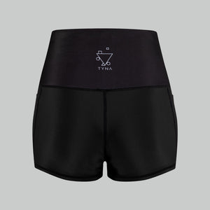 Women’s TYNA Activewear booty shorts with Ankara print – sweat-wicking and sculpting fit