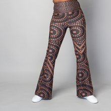 Load image into Gallery viewer, Signature Brown Flared Leggings