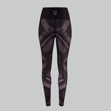 Load image into Gallery viewer, TYNA Soko Ankara Brown Vibrant Leggings – women’s high-waisted African print gym leggings with pockets