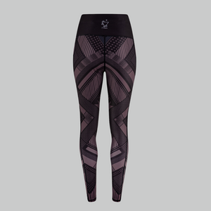 TYNA Soko Ankara Brown Vibrant Leggings – women’s high-waisted African print gym leggings with pockets