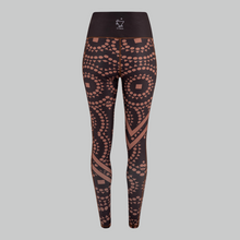 Load image into Gallery viewer, Women’s TYNA Activewear brown splash leggings – sweat-wicking, high-waisted gym leggings