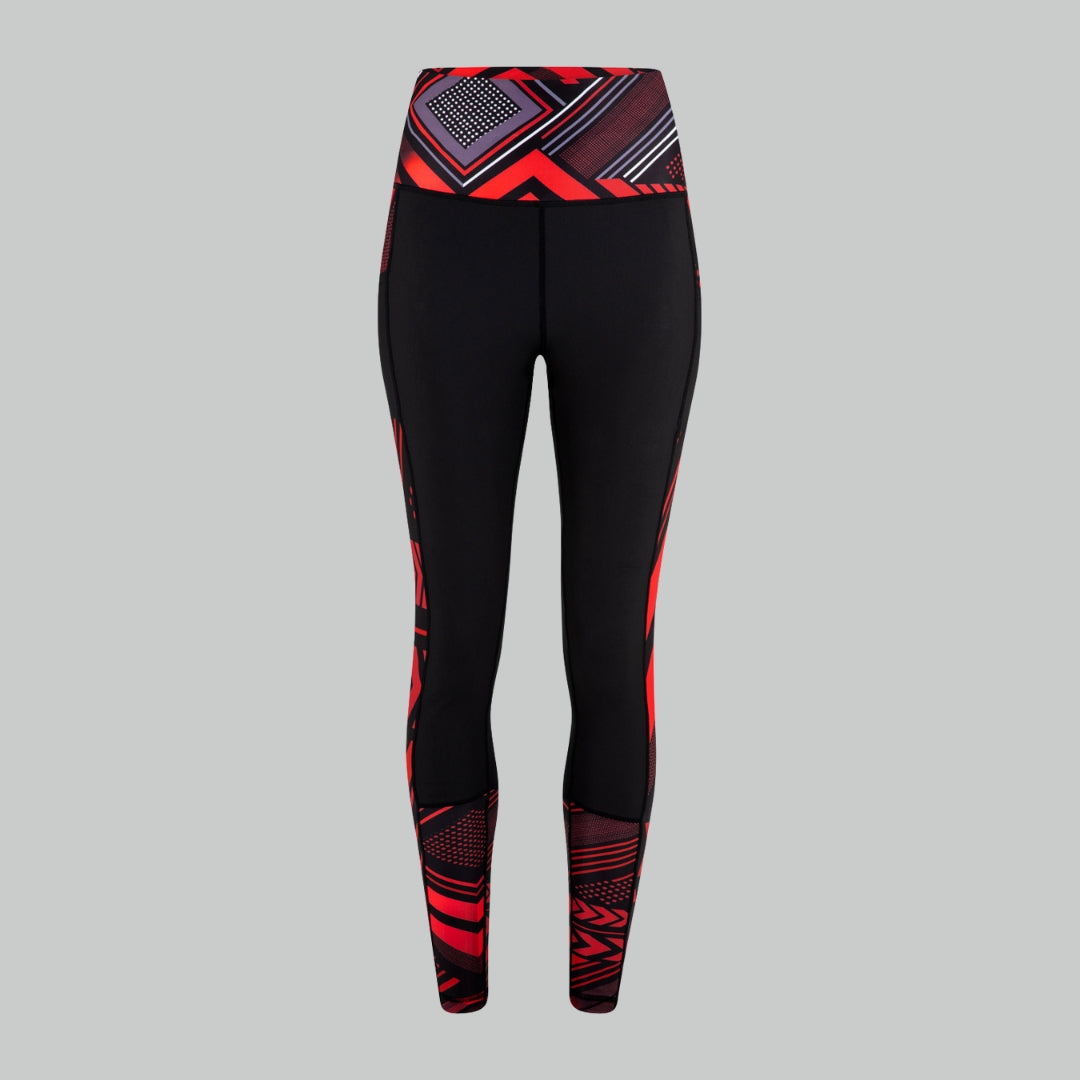 High-waisted Butiful leggings with pockets and African-inspired Ankara print – TYNA Activewear