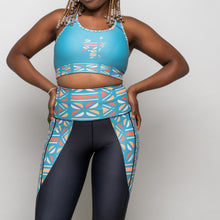 Load image into Gallery viewer, Batiq Cyan Sports Bra