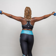 Load image into Gallery viewer, Batiq Cyan Sports Bra