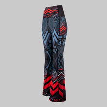 Load image into Gallery viewer, Soko Ankara Red flared leggings with bold African print design