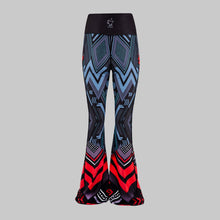 Load image into Gallery viewer, Soko Ankara Red flared leggings with bold African print design