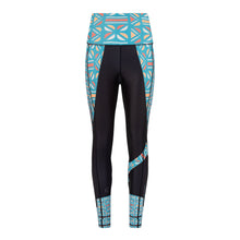 Load image into Gallery viewer, Batiq Cyan Butiful Leggings (Side Pockets)