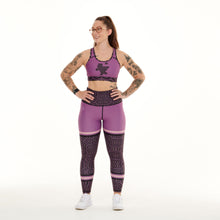 Load image into Gallery viewer, Signature On Purple Funky Leggings