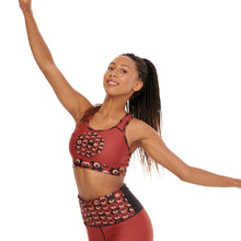 Load image into Gallery viewer, Siefay on Iron Red Funky/Splash Sports Bra